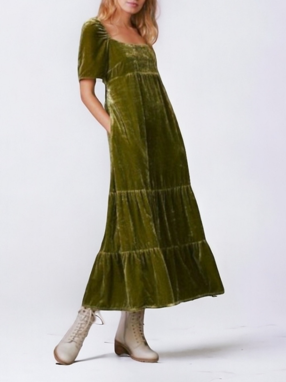 Anthropologie Velvet Maxi Dress